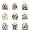Kitchen Household Apron Nordic Polyester Explosive Dog Animal Series Polyester Apron Adult Overalls Polyester Material Apron