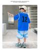 Boys' summer basketball suit set new 2026 medium and large children's summer short sleeved quick drying sports football suit
