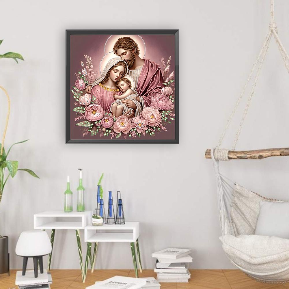 5D DIY Partial Special Shaped Drill Diamond Painting Religion Jesus Mary Kit