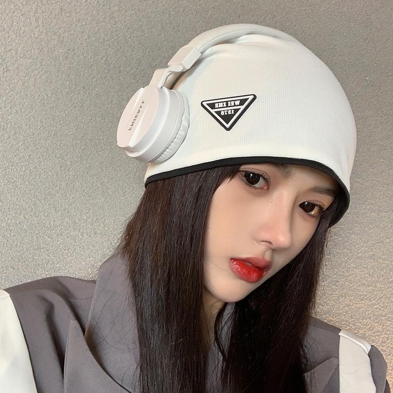 

Осенняя Тонкая Модная Японская Шапка для Послеродового Периода Модная Универсальная Шапка-Пуловер, Открывающая Лицо, Маленькая Уличная Теплая Шапка M（56-58cm）