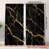 Modern Black Gold Curtains Metallic Design Living Room Bedroom Office Style Light Filtering Made Of Polyester Area Decor