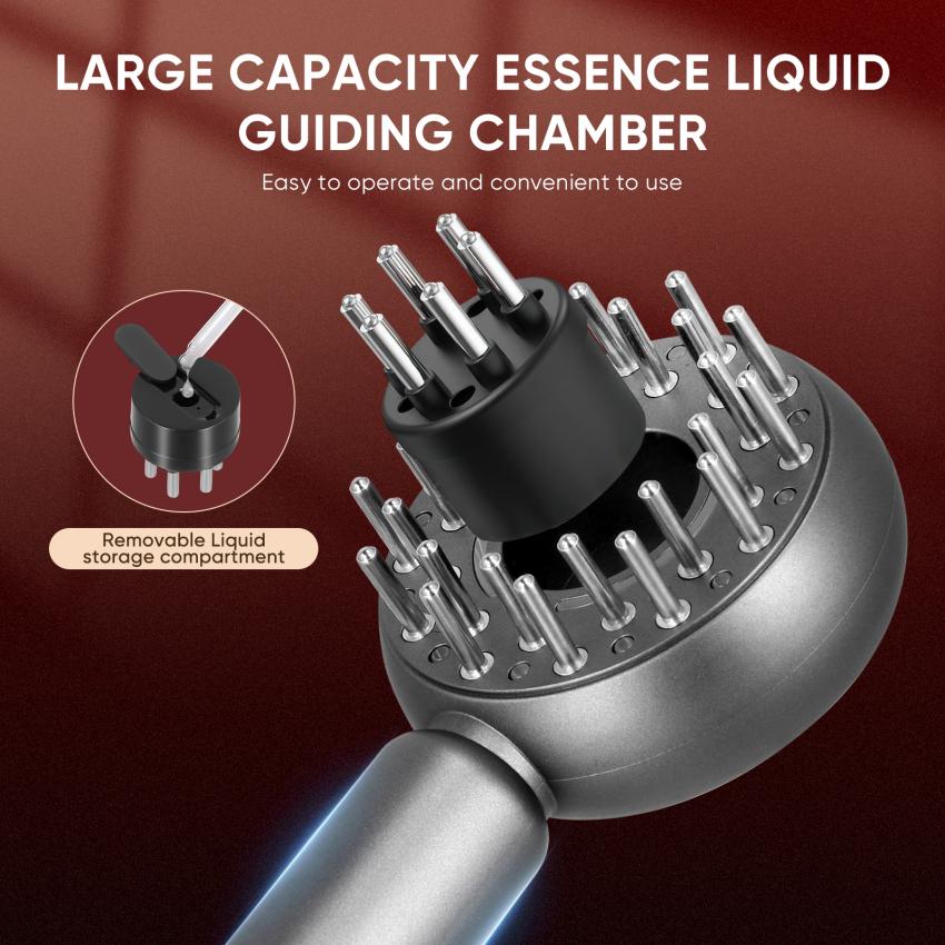Electric Vibration Massage Comb Portable Hair Follicle Comb Scalp Oil Liquid Applicator Head Massager Hair Growth Anti Loss Care