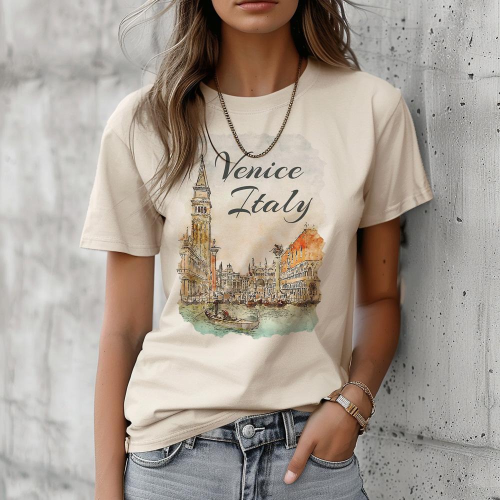 

Италия футболка женская Y2K летняя футболка девушка смешная одежда 4XL