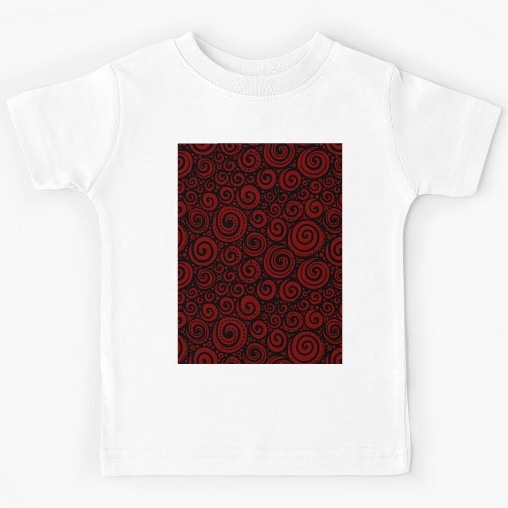 Red roses ,swirl s pattern Kids T-Shirt 150