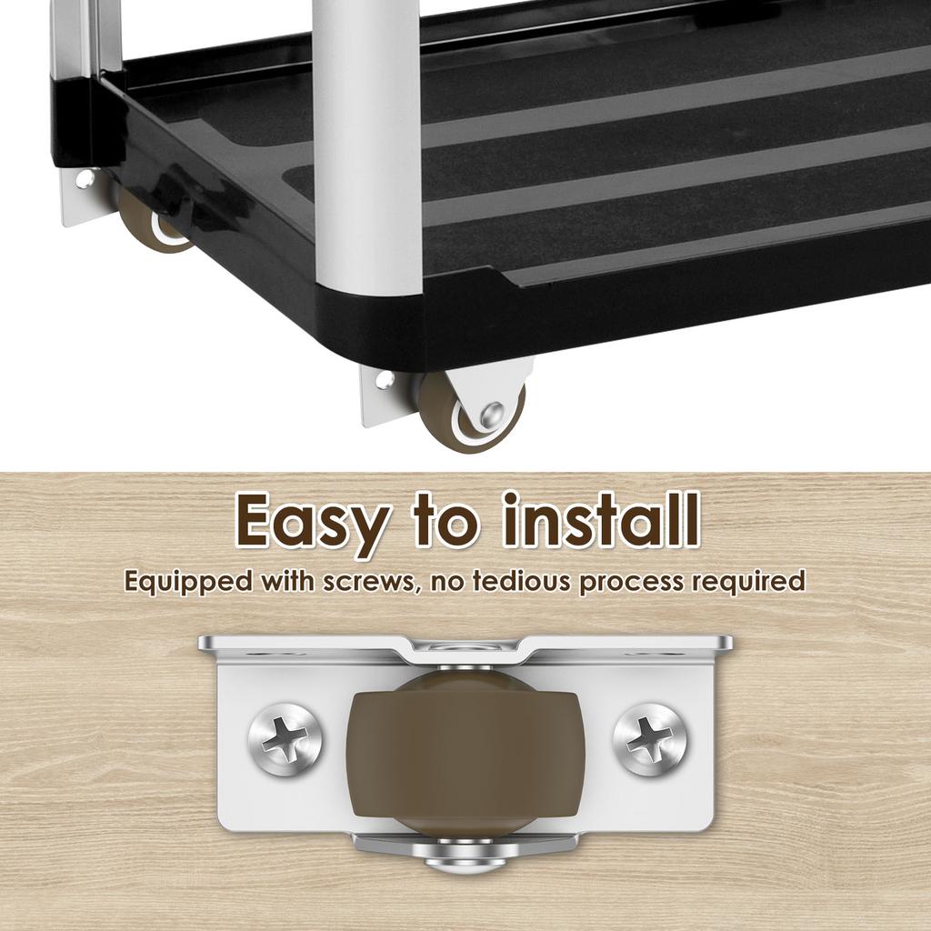 Mini Fixed Caster Wheels 1inch 1.25inch Silent Rigid Plate Casters Furniture Casters for Furniture Rolling Cabinet Trundle Bed