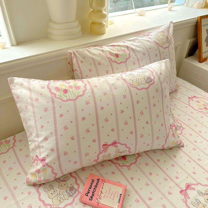 

2025 Наволочка из чистого хлопка с мультяшным принтом - 48x74см, Мягкая и удобная, 1 пара 48*74cm