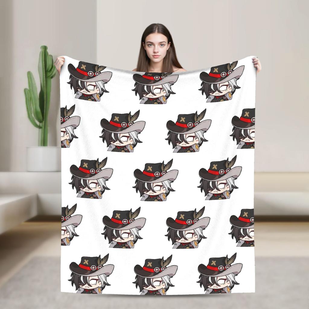 Firefly Blanket Honkai Anime Fuzzy Funny Warm Throw Blanket for Home Winter