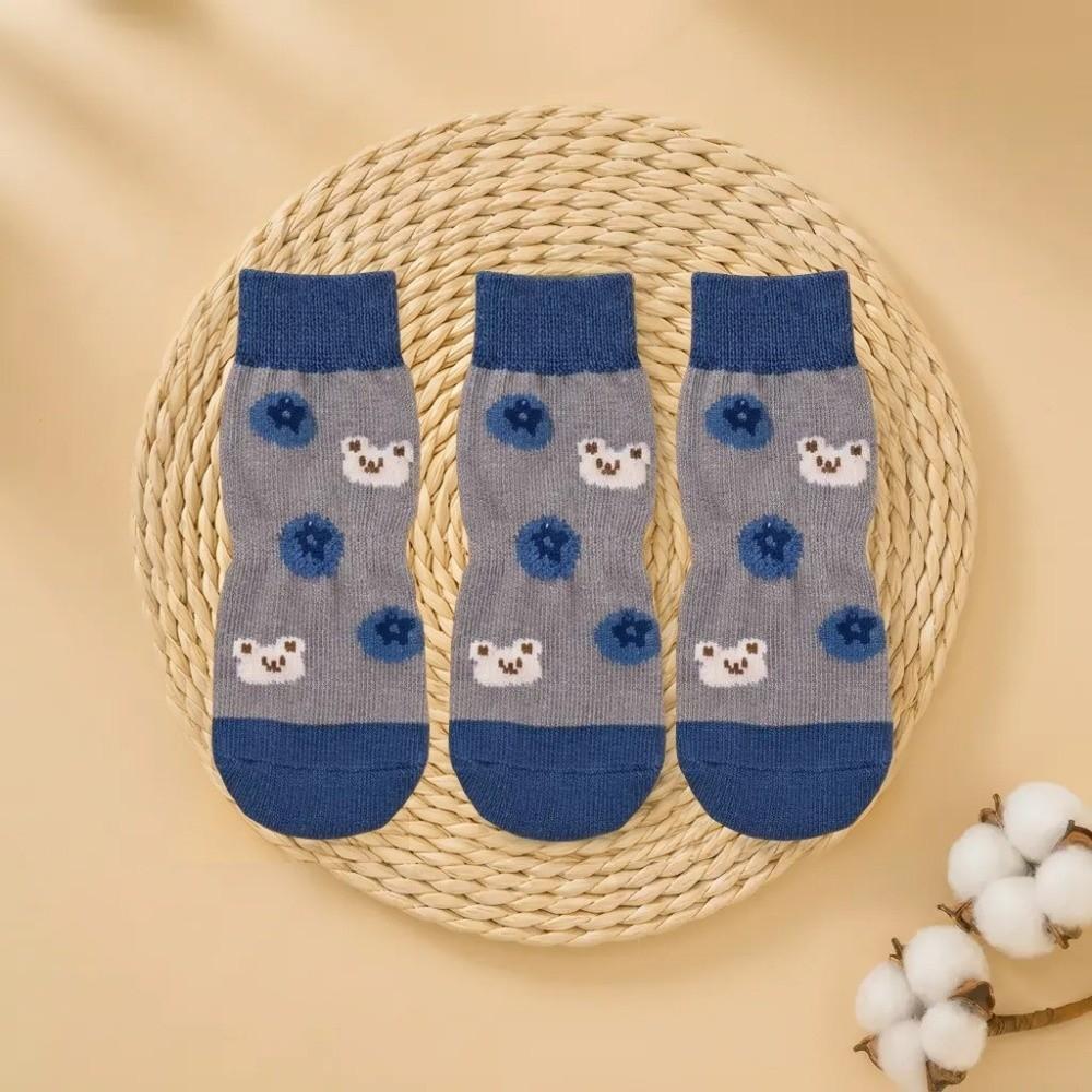 4 Stück Abriebfeste Rutschfeste Hundesocken Atmungsaktiver Hundepfoten-Schutz Weiche Hundeschuhe Outdoor