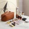 Large Capacity Travel Cosmetic Bag, Waterproof Cosmetic Storage Bag, with Partition, Handle, Flat Opening, Suitable for Travel