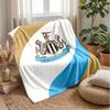 Coperta in Flanella con Stampa del Newcastle United Football, Coperta Morbida Calda Leggera per Divano Letto Campeggio