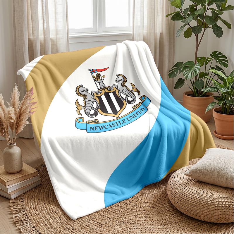 Coperta in Flanella con Stampa del Newcastle United Football, Coperta Morbida Calda Leggera per Divano Letto Campeggio