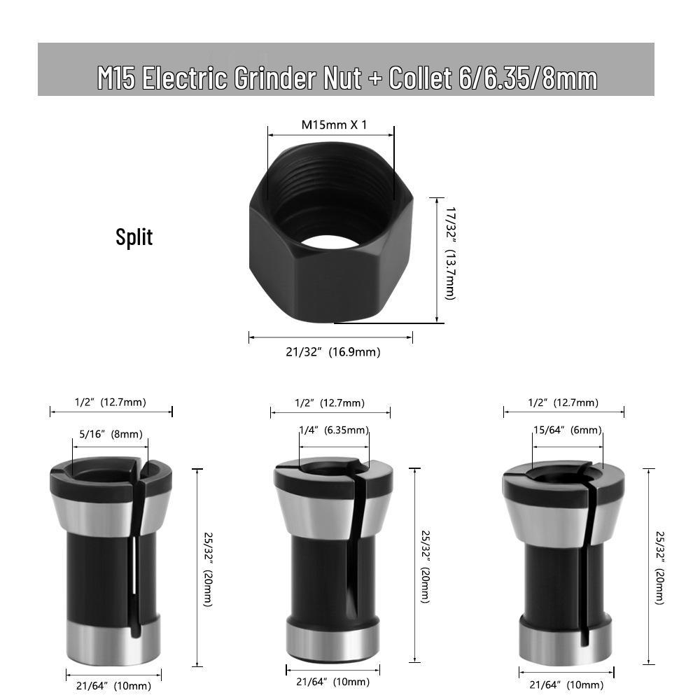 M15 Collet Nut for Woodworking Router Bit