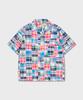 AMFEAST Archive Piece Open Collar Shirt Pink Patchwork