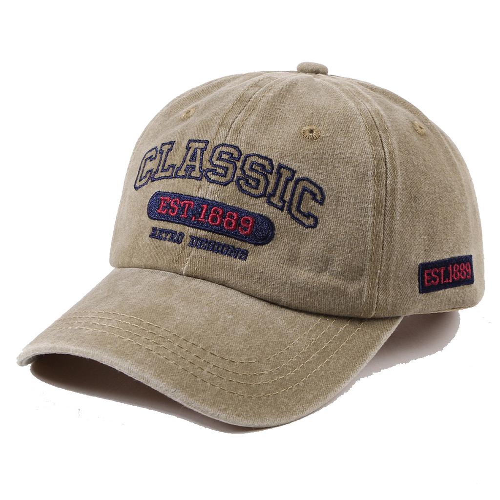 Módní Písmeno Klasická Baseballová Čepice Vintage Omyvatelná Nastavitelná Čepice Pánské Hip Hop Čepice Venkovní Volnočasové Prodyšné Čepice