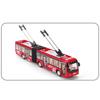 Electric Tourist Toy Traffic Trackless Bus Alloy Passenger Car Model Metal Double Section City Bus Model Sound Light Kids Gifts