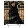 Luxury Egyptian Style Black Wolf Print Shower Curtain for Bathroom Decor Modern Waterproof Fabric with Rod Pocket Size Customiza
