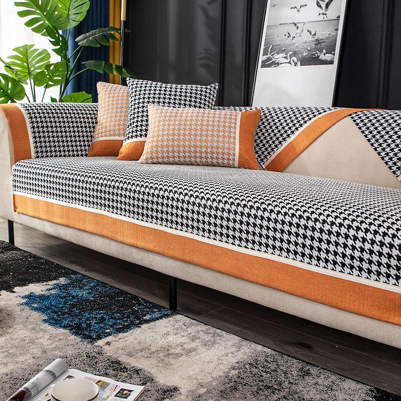 Poduszka na sofę Cztery pory roku Uniwersalna szenilowa antypoślizgowa narzuta na sofę Poduszka w stylu lekkiego luksusu Pokrowiec Ręcznik