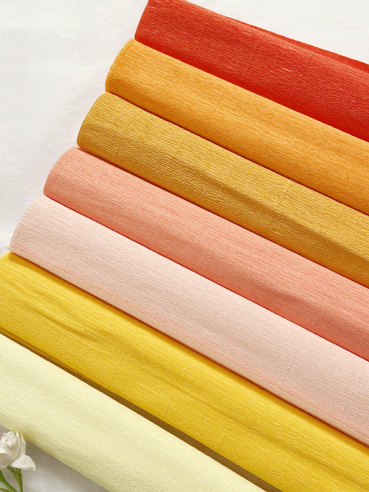 

Colored Thickened Crepe Paper for DIY Crafts, Handcrafted Flowers, and Wedding Decorations 1# Medium Pink Thickened [1 Roll] 50*250cm