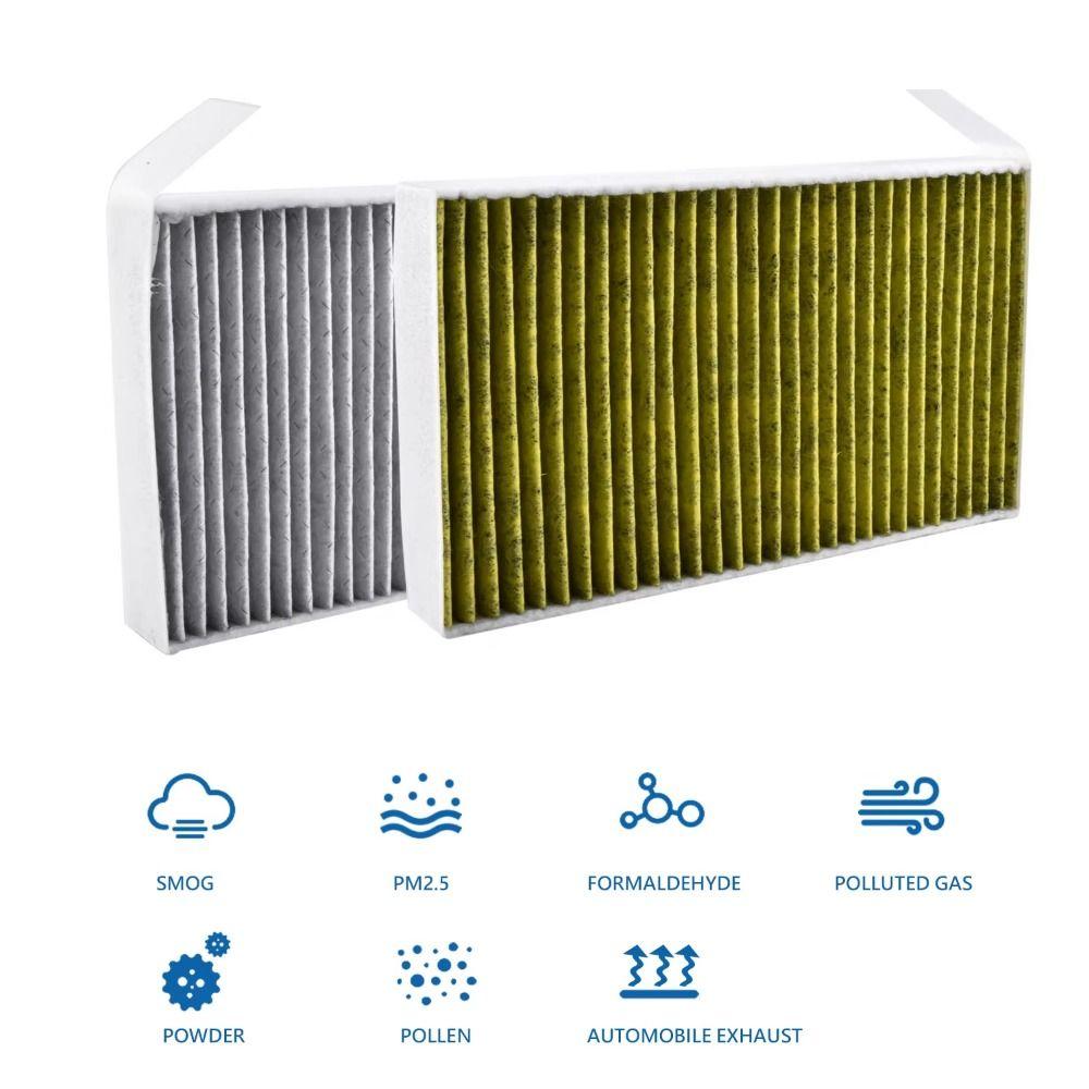 2Pcs Carbon Auto Air Conditioner Filter Breathable Vehicle Air-Filters Cartridge  Vehicle Parts