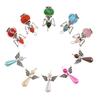 60 Pieces Mixed Silver Angel Butterfly Charms Pendants Faceted Beads