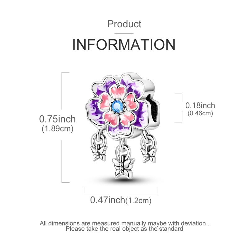 Charm 925 Silver Beads Pendant Magic Cube Butterfly Cat Dangle Fit Original Bracelet Necklace Charms Jewelry Gift