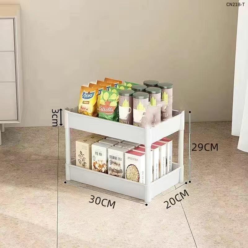 Compact Multi-Layer Mobile Storage Rack for Kitchen, Bathroom, or Bedroom