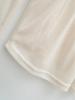 Double-Layer Lace Applique Comfortable Pleated U-Neck Long-Sleeve Feminine Waist-Slimming T-shirt
