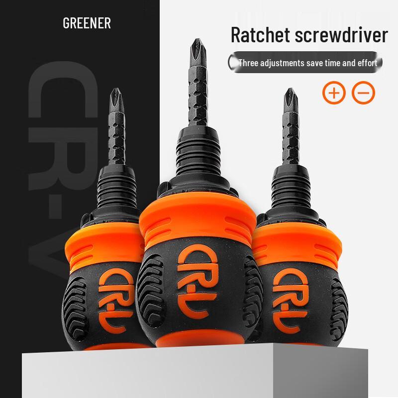 Green Forest Multi-Function Ratchet Screwdriver Set - Dual-Purpose Telescopic & Short Screwdriver Tool