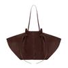 Retro Suede Tote Bag: Large Capacity Shoulder Bag with Mochi Texture for Women