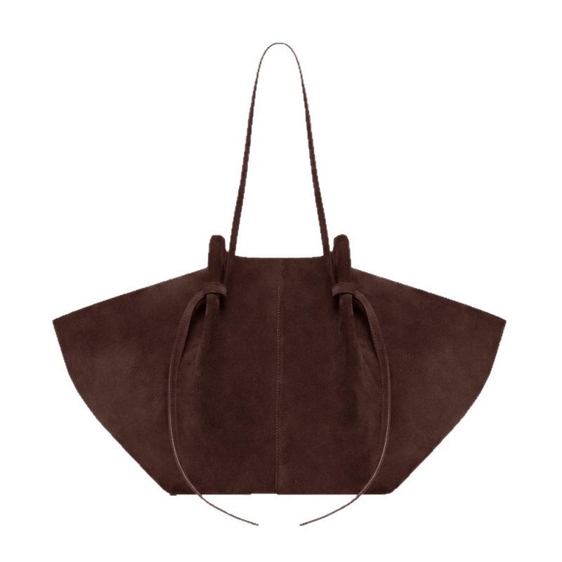 Retro Suede Tote Bag: Large Capacity Shoulder Bag with Mochi Texture for Women