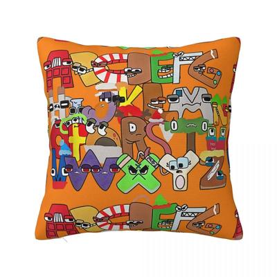 Fundas de Almohada Navideñas de Villanos A-Z ABCZ Niños Malvados Fundas de Cojín Decoración con Cremallera Funda de Almohada para Coche