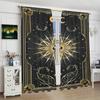 2Pcs- Tarot Card Decoration - Printed Curtain - Polyester Material - Suitable for Family Bedroom Curtain Living Room Decoration