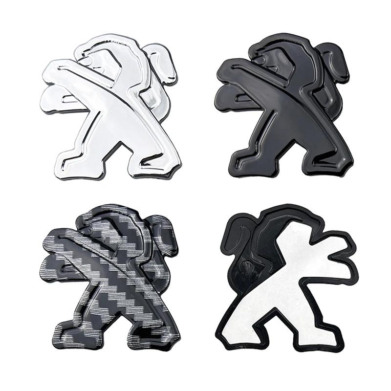 3.2x3.35cm Plastic Car Steering Wheel Center Overlay Sticker for Peugeot 308 307 408 208 508 3008 2008 5008 Emblem Accessories
