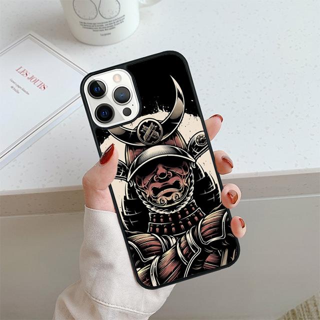 Samurai Mask Helmet Phone Case For iPhone 17 Air 13 12 14 15 16  Cover For Apple 14 15 16 Pro Max Plus Coque
