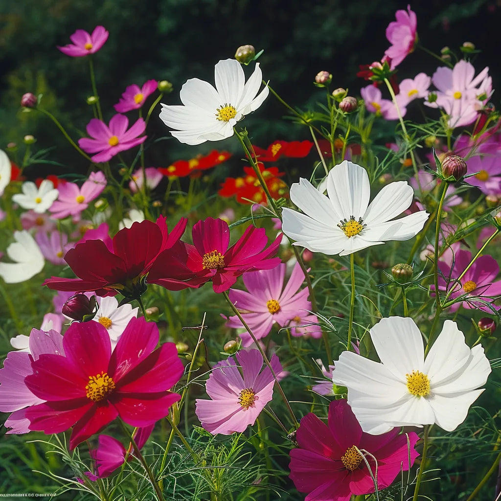 100 White, Pink and Red Cosmos Seeds - SemiSauvage Permaculture