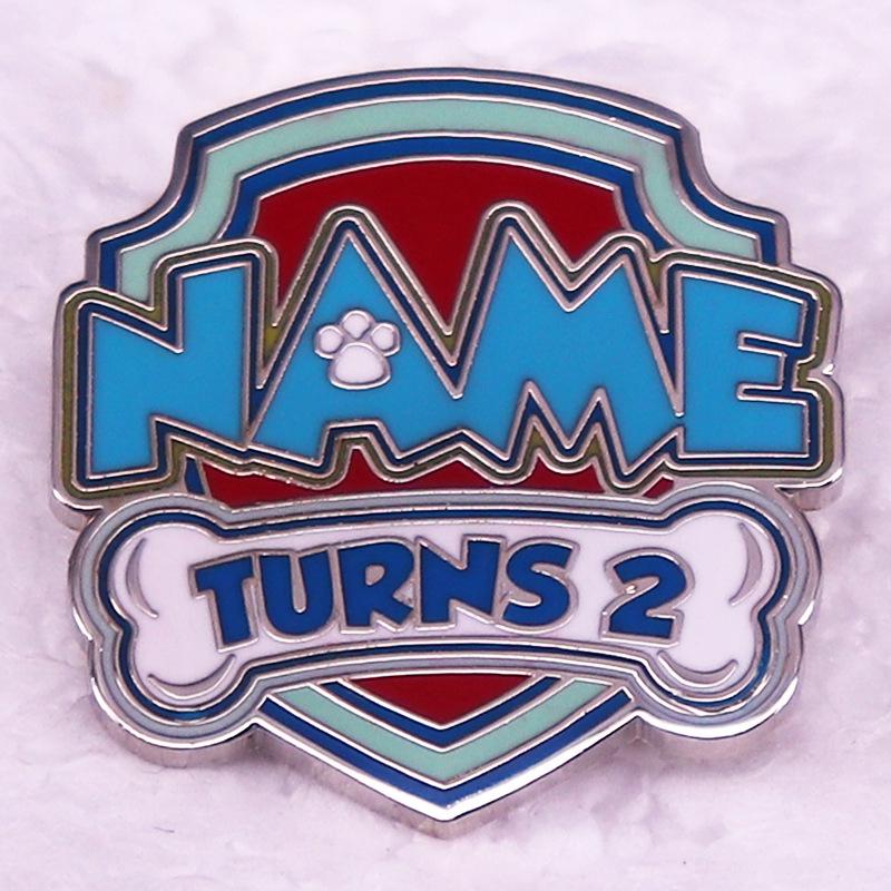 Paw Patrol Rotating Name Badge Brooch