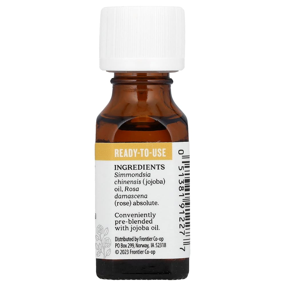 Aura Cacia Pure Essential Oil, Rose Absolute with Jojoba Oil, 15ml (0.5 fl oz)