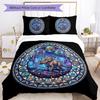 Glass Dinosaur Kingdom Pattern Bedding,Quilt Set Quilt Cover Pillowcase Home Birthday Gift (1 * Duvet Cover + 2 * Pillowcase, Without Core)