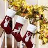 Christmas Stockings Hanging Socks Snowflake Elk Deer Tree Hanging Candy Gift Bag Xmas Tree Ornament Home Decorations