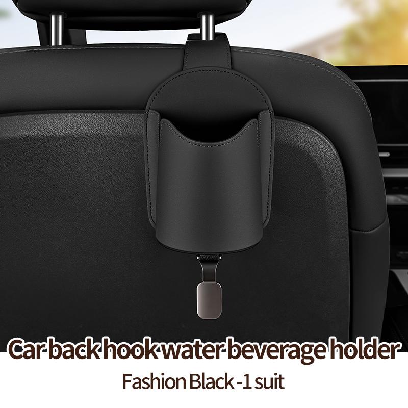 Car Back Seat Headrest Mount Holder Car Seat Back Storage Bag Car Rear Seat Cup Holder Auto Phone Holder for Rear Row with Hook чёрный