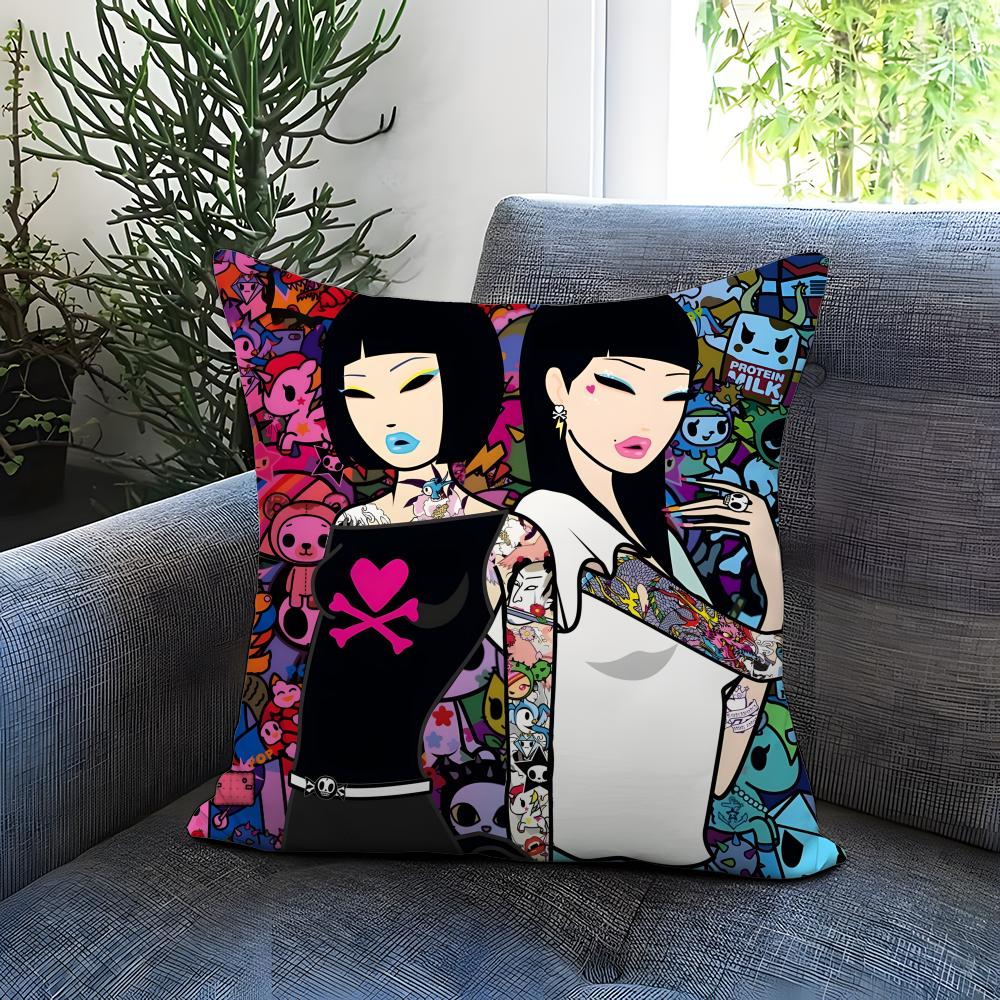 POPULAR T-TTokidokiSS Cushion Cover Comfortable Reversible Pillow Cover Ideal for Car Sofa Bedroom & Beyond
