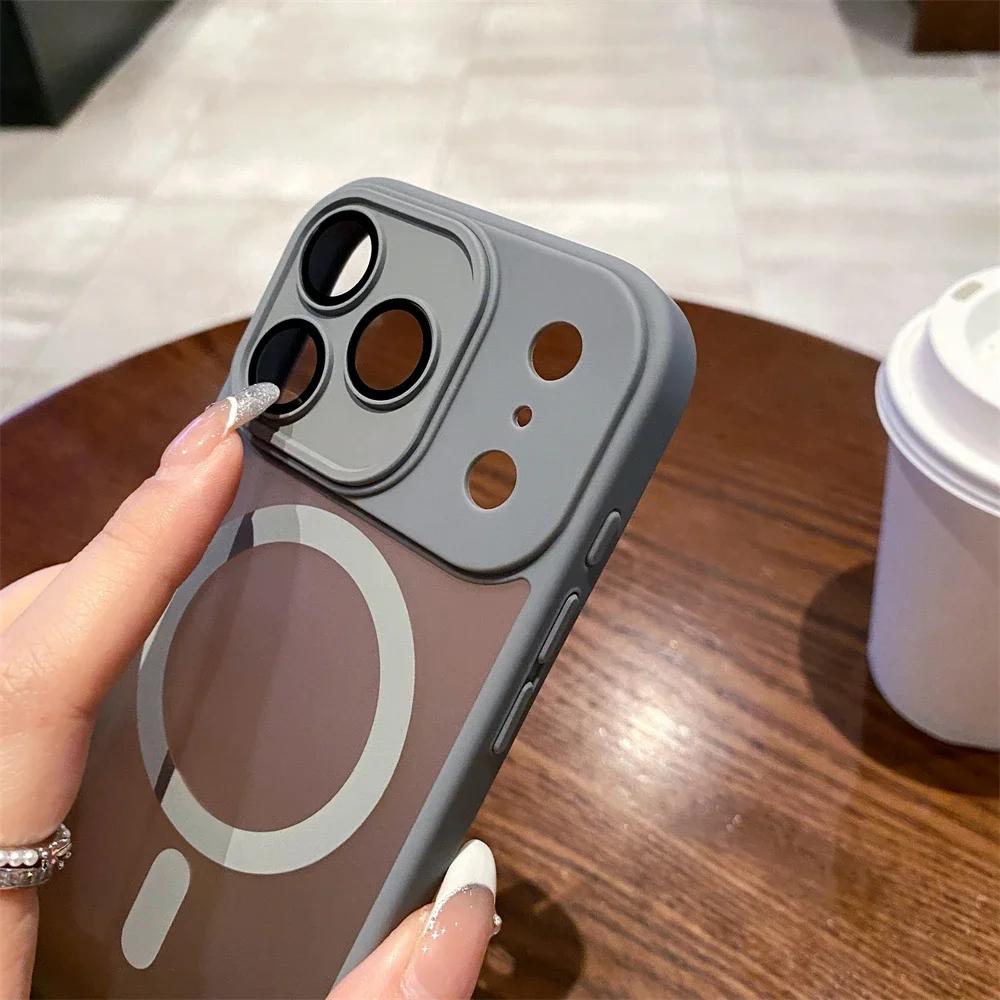 Matte Translunt Magnetic Phone Case For iPhone 17 Air 16 16e 15 14 13 12 Pro Max Plus Magsafe Wireless Charge Hard Lens Cover