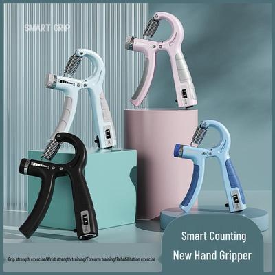 Impugnatura Manuale Contatore Regolabile Tipo R con Manico Gommato per Allenamento della Forza di Polso e Dita (5-60 kg)