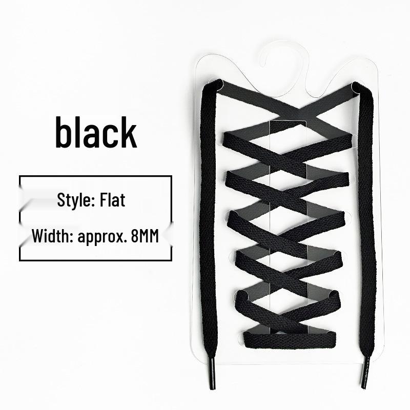 8mm Multi-Color Flat Shoelaces for Casual, Sneakers, Canvas, Basketball, and Skate Shoes (One Pair)