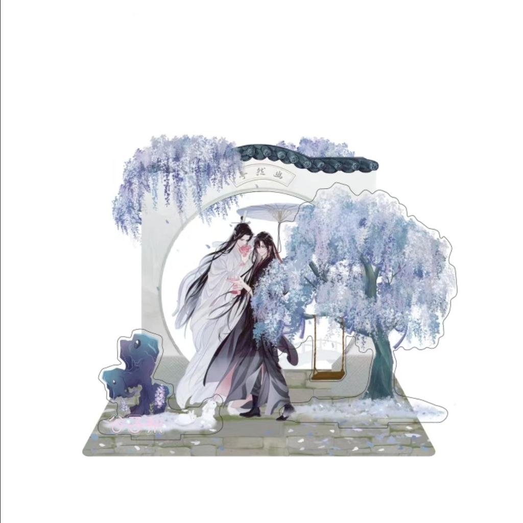 3.93inch The Grandmaster of Demonic Cultivation Wei Wuxian FUnder Moon Play Xiao Double Plug Acrylic Stand Lan Wangji Toys Girls
