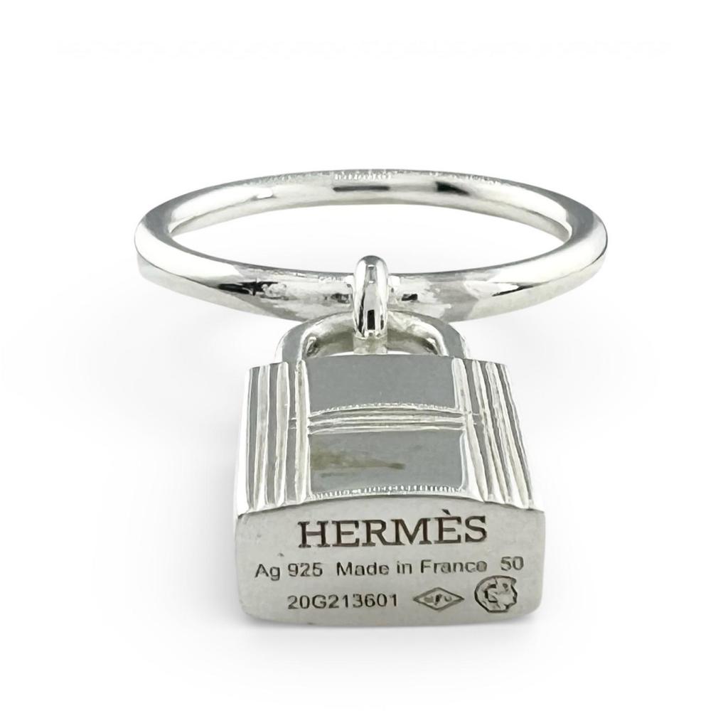 Excellent HERMES Ring Amulet Cadena Silver AG925 Women 50 Used