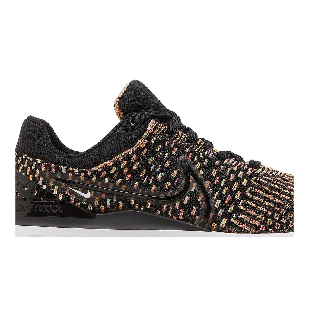Nike Womens React Infinity Run Flyknit 3 'Black Multi' (women's Sizes) Black / Blue Glow / Pink Prime / White Running Shoes DD3024 002