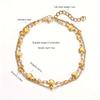 Fashionable Double-Layer Stainless Steel Women's Bracelet Minimalist Style, No Inlays, Waterproof, Suitable for Daily Wear and Gift Giving