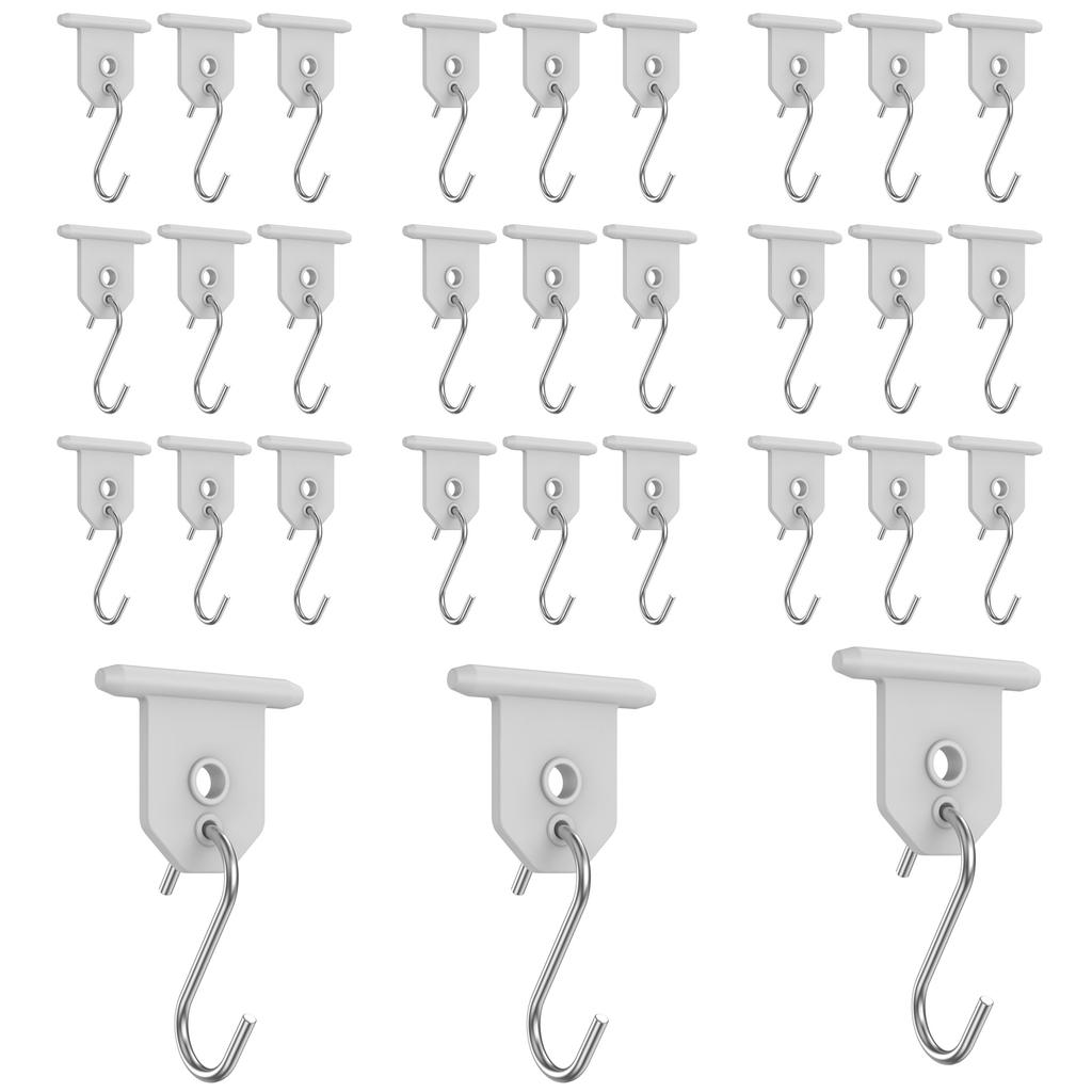 10Pcs Sturdy Awning Hooks for RV S Shaped Camping Awning Hooks Metal Party Light Hangers Hats Outdoor Camper Hanging Accessories