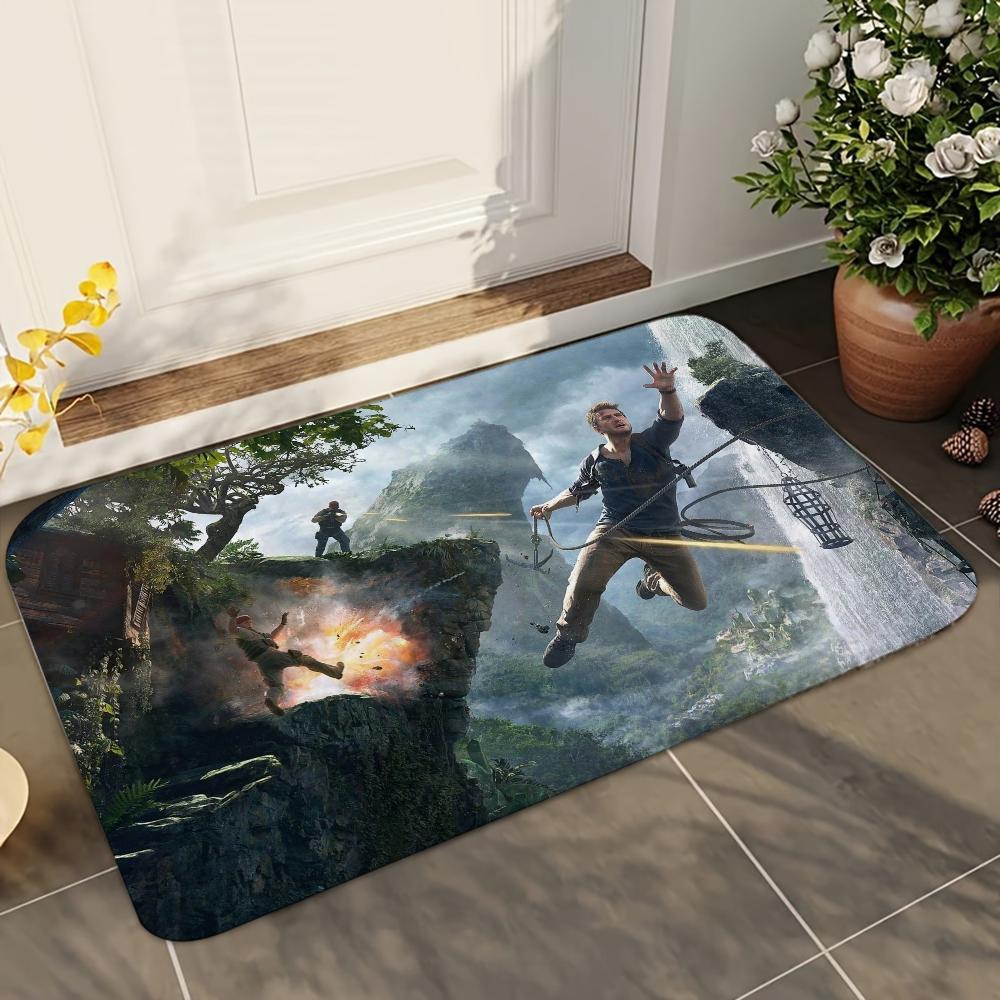 1pc Uncharted Bathroom Absorbent Mats Anti-Slip Mats Home Decor Supplies Carpets Home Kitchen Floor Mats